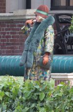 LADU GAGA on the Set of American Horror Story: Hotel in Los Angeles 10/14/2015