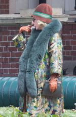 LADU GAGA on the Set of American Horror Story: Hotel in Los Angeles 10/14/2015