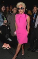 LADY GAGA Arrives at The Pomeroy Restaurant in New York 10/06/2015