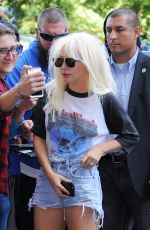 LADY GAGA Out and About in New York 10/06/2015