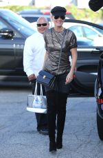 LAETICIA HALLYDAY Arrives at Meche Salon in Beverly Hills 10/23/2015
