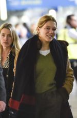 LEA SEYDOUX at Charles De Gaulle Airport in Paris 10/29/2015