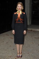 LEA SEYDOUX Leaves Miu Miu Fashion Show in Paris 10/07/2015