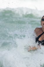 LENA GERCKE in Bikini at a Beach in Miami 10/21/2015