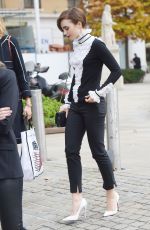 LILY COLLINS Arrives at Saatchi Gallery in London 10/12/2015