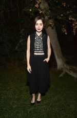 LILY COLLINS at A Night of Old Hollywood Glamour in Beverly Hills 10/17/2015