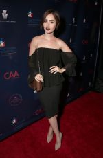 LILY COLLINS at Annual CAA Young Hollywood Party in West Hollywood 10/08/2015