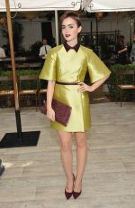 LILY COLLINS at cfda/vogue Fashion Fund Show in Los Angeles 10/20/2015