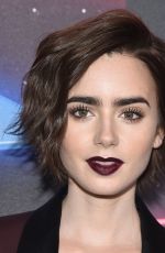 LILY COLLINS at Jaguar Land Rover British Academy Britannia Awards in Beverly Hills 10/30/2015