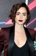 LILY COLLINS at Jaguar Land Rover British Academy Britannia Awards in Beverly Hills 10/30/2015