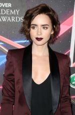 LILY COLLINS at Jaguar Land Rover British Academy Britannia Awards in Beverly Hills 10/30/2015