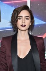 LILY COLLINS at Jaguar Land Rover British Academy Britannia Awards in Beverly Hills 10/30/2015