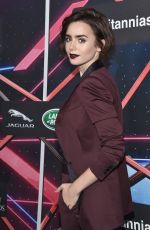 LILY COLLINS at Jaguar Land Rover British Academy Britannia Awards in Beverly Hills 10/30/2015