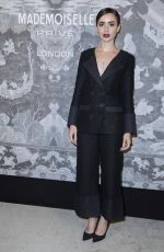 LILY COLLINS at Mademoiselle Prive Chanel Exhibition Party in London 10/12/2015