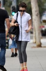LILY COLLINS Leaves a Gym in West Hollywood 10/30/2015