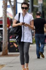 LILY COLLINS Leaves a Gym in West Hollywood 10/30/2015