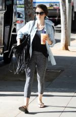 LILY COLLINS leaves Coffee Bean & Tea Leaf in Los Angeles 10/20/2015