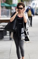 LILY COLLINS Leaves Pilates Session in West Hollywood 10/27/2015