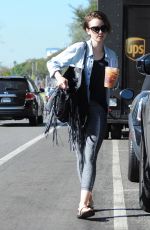LILY COLLINS Out and About in Los Angeles 10/20/2015