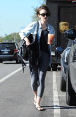 LILY COLLINS Out and About in Los Angeles 10/20/2015