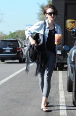 LILY COLLINS Out and About in Los Angeles 10/20/2015
