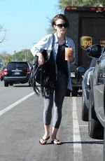 LILY COLLINS Out and About in Los Angeles 10/20/2015