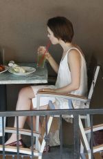 LILY COLLINS Out for Lunch at Hugo