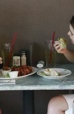 LILY COLLINS Out for Lunch at Hugo