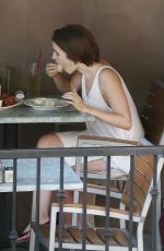LILY COLLINS Out for Lunch at Hugo