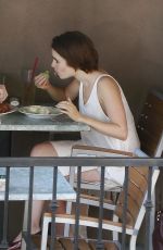LILY COLLINS Out for Lunch at Hugo
