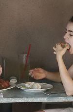 LILY COLLINS Out for Lunch at Hugo