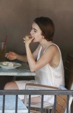 LILY COLLINS Out for Lunch at Hugo