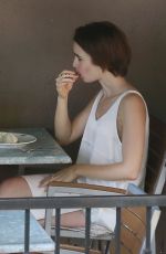 LILY COLLINS Out for Lunch at Hugo