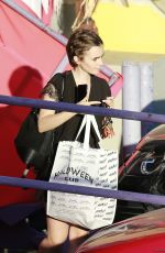 LILY COLLINS Out Shopping for Halloween Costumes in West Hollywood 10/23/2015