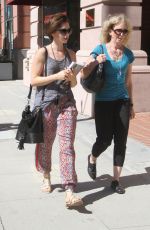 LILY COLLINS Out Shopping in Beverly Hills 09/30/2015