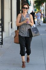 LILY COLLINS Out Shopping in Beverly Hills 10/01/2015