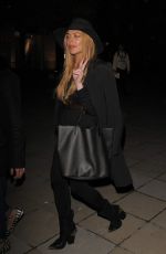 LINDSAY LOHAN Leaves Chanel Exhibition Party in London 10/12/2015