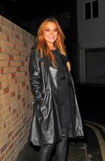 LINDSAY LOHAN Night Out in London 10/21/2015