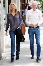LISA KUDROW Out With Her Dad in Beverly Hills 10/28/2015