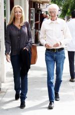 LISA KUDROW Out With Her Dad in Beverly Hills 10/28/2015