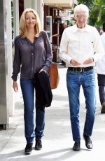LISA KUDROW Out With Her Dad in Beverly Hills 10/28/2015