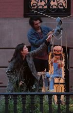 LIV TYLER Prepares Her House in New York for Halloween 10/15/2015