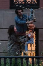 LIV TYLER Prepares Her House in New York for Halloween 10/15/2015