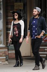 LUCY HALE at Aroma Cafe in Studio City 10/25/2015