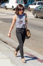 LUCY HALE Out and Abou in West Hollywood 10/20/2015