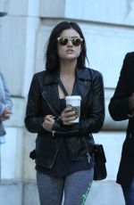 LUCY HALE Out and About in Manhattan 10/10/2015