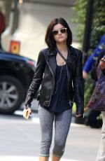 LUCY HALE Out and About in Manhattan 10/10/2015