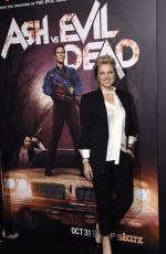 LUCY LAWLESS at Ash vs Evil Dead Premiere in Hollywood 10/29/2015