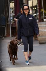 LUCY LIU in Leggings Walks Her Dog and Heading to a Gym in New York 10/19/2015
