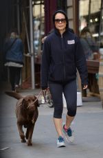 LUCY LIU in Leggings Walks Her Dog and Heading to a Gym in New York 10/19/2015